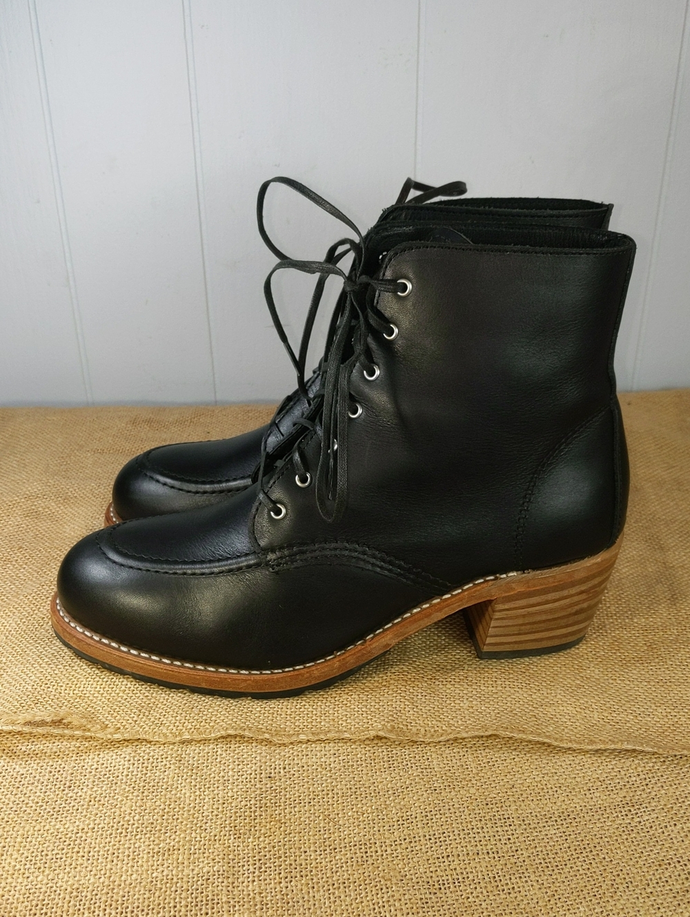 Red Wing Clara Women's Heeled Leather Boots 3405 Sz 11, Black, Like New, No Box - Picture 4 of 10